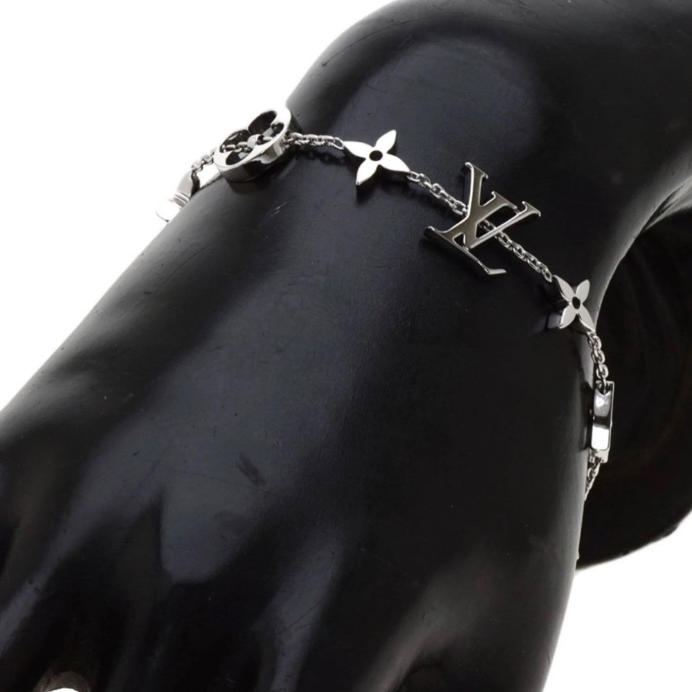 Louis Vuitton Monogram Bracelet K18 White Gold :